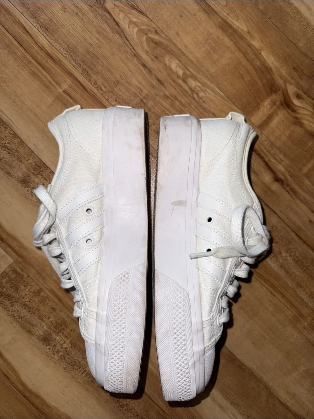 White adidas sneakers